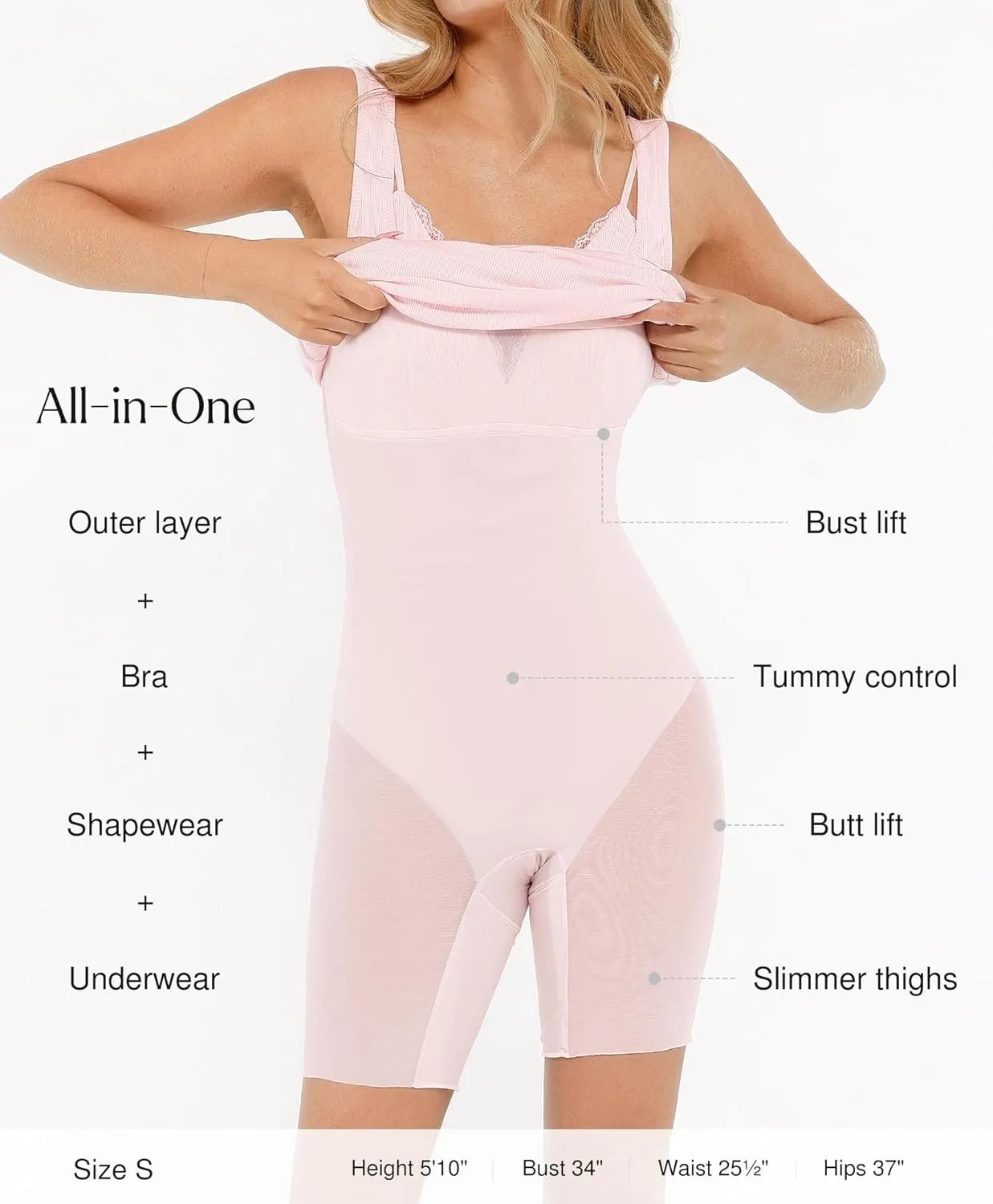 Popilush Cocktail Dresses for Women - Summer Lace Layered Bra Modal Midi Shapewear Dress Party Outfits