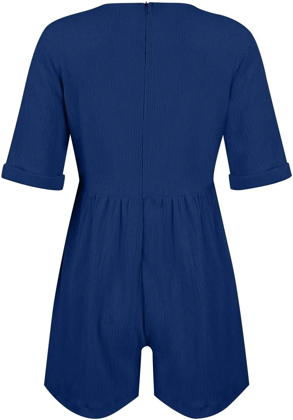 Rompers for Women Summer Dressy Short Overalls V Neck Short Sleeve One Piece Jumpsuits Loose Casual Vacation Outfits