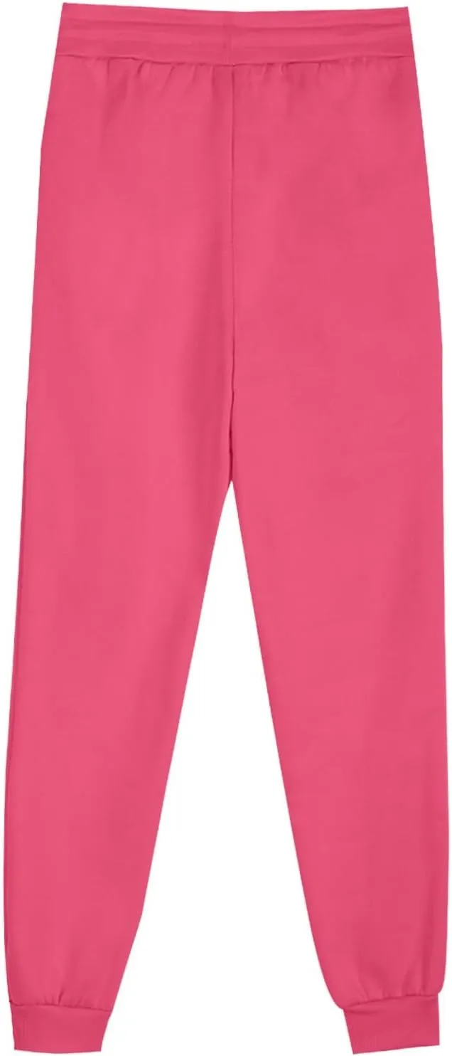 Ruziyoog Women Jogger Pants with Pockets Drawstring High Waist Sweatpants Fleece Cinched Bottoms Cozy Lounge Trousers