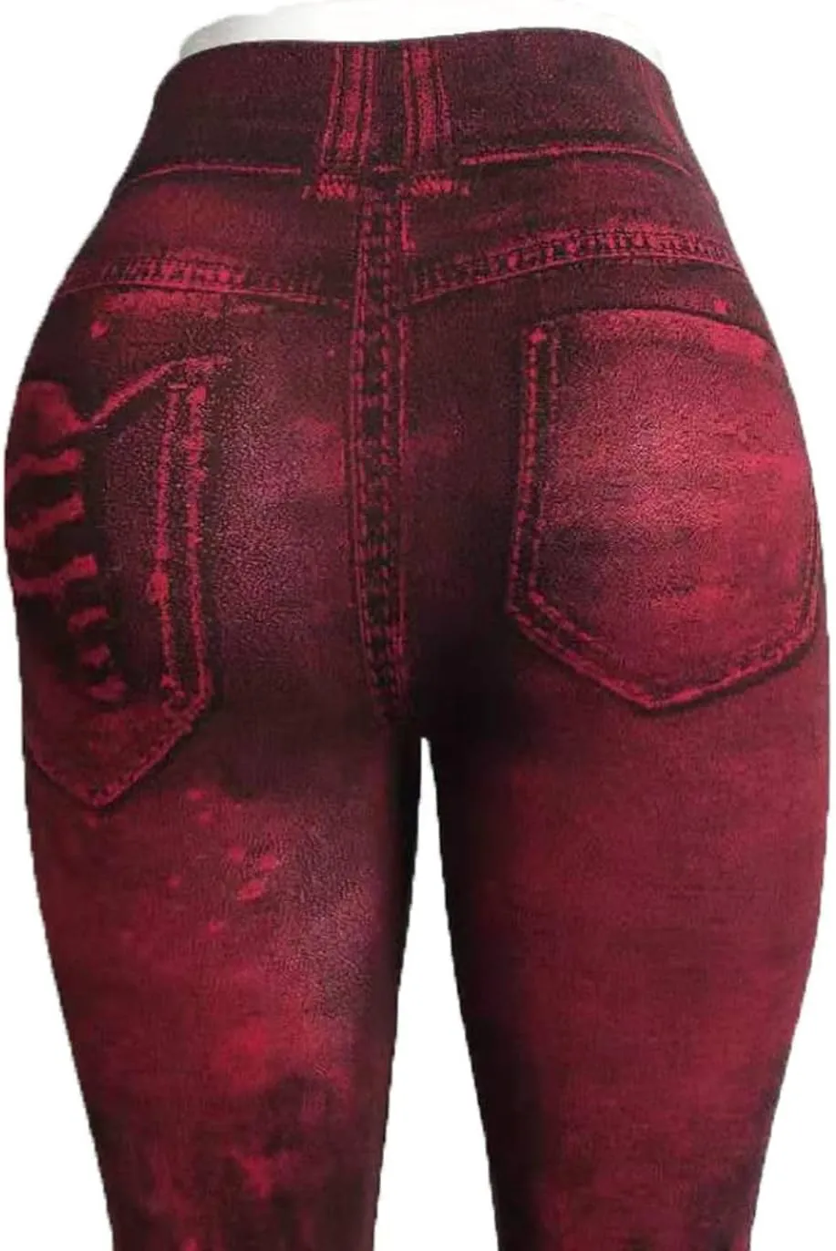 Ruziyoog Womens High Waist Printed Leggings Stretchy Slim Fit Pants Tummy Control Workout Leggings for Yoga Gym and Workout