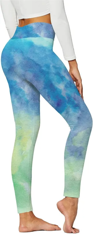 Scrunch Butt Lift Leggings for Women Tie Dye Workout Yoga Pants Booty High Waist Seamless Leggings Compression Tights