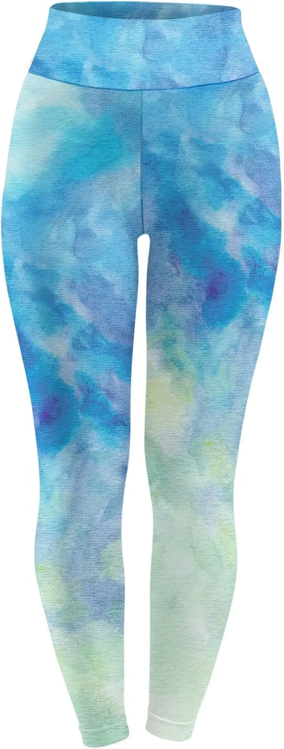 Scrunch Butt Lift Leggings for Women Tie Dye Workout Yoga Pants Booty High Waist Seamless Leggings Compression Tights