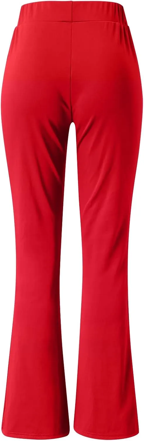 sdbrld Yoga Pants With Pockets For Women High Waist Flare Leggings Workout Crossover Bell Bottom Lounge Leggings for Women
