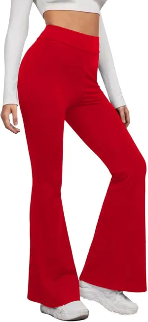 sdbrld Yoga Pants With Pockets For Women High Waist Flare Leggings Workout Crossover Bell Bottom Lounge Leggings for Women
