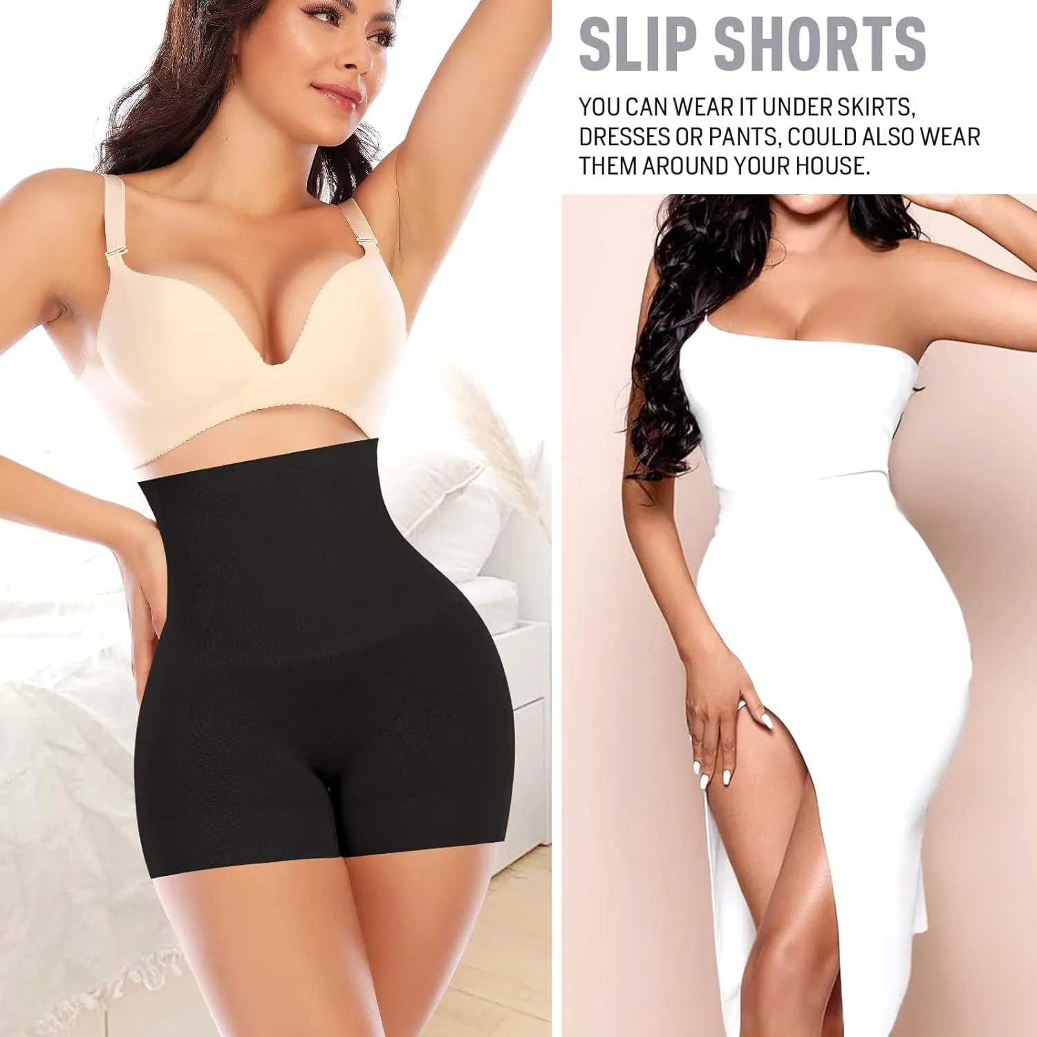 Seamless Shaping Boyshorts Panties for Women Slip Shorts Under Dress Shapewear Shorts Tummy Control Underwear