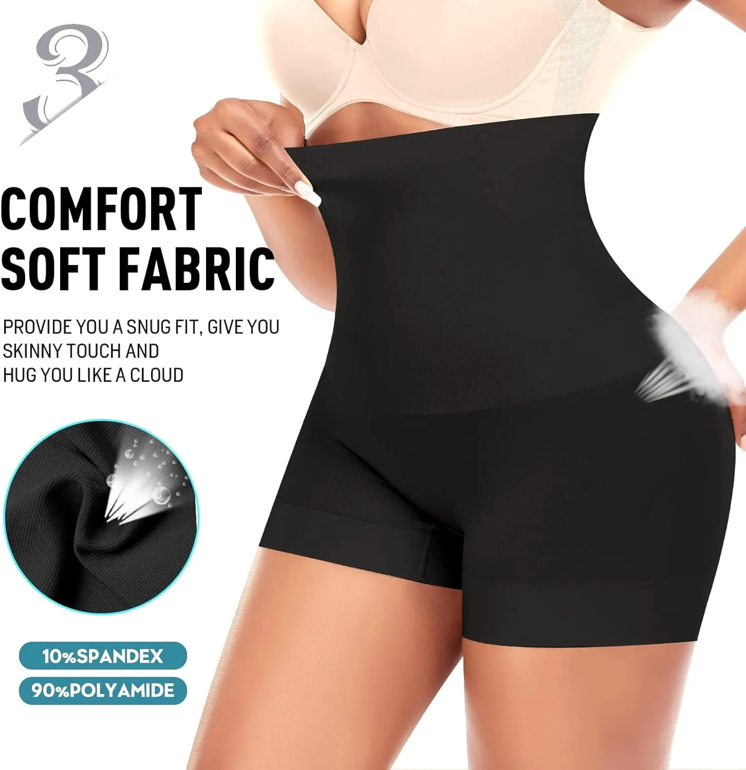 Seamless Shaping Boyshorts Panties for Women Slip Shorts Under Dress Shapewear Shorts Tummy Control Underwear