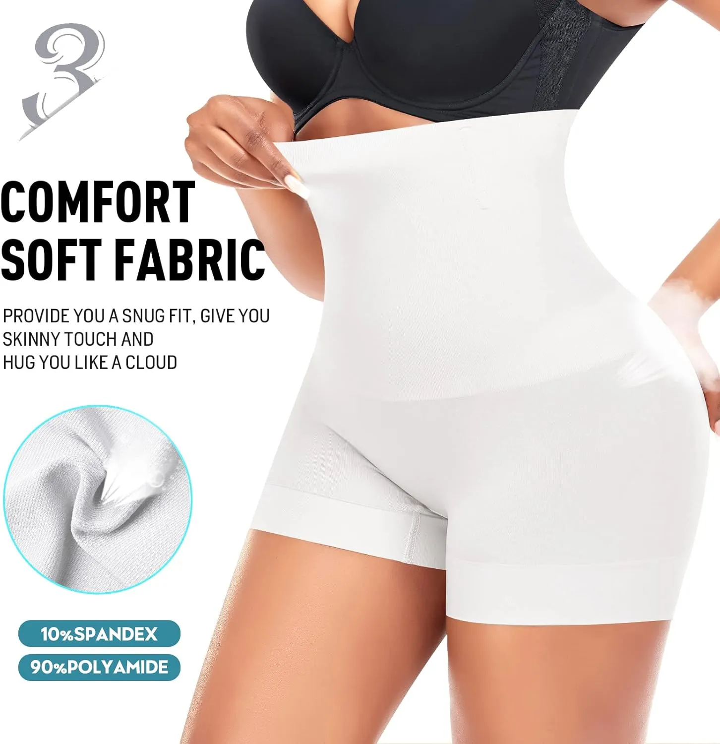 Seamless Slip Shorts for Women Under Dress Shaping Boyshorts Panties Tummy Control Shapewear