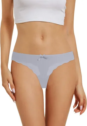 Sexy Underwear for Women Ice Silk Thong Sheer Lace No Line Breathable Design Low Rise Seductive Style Panties