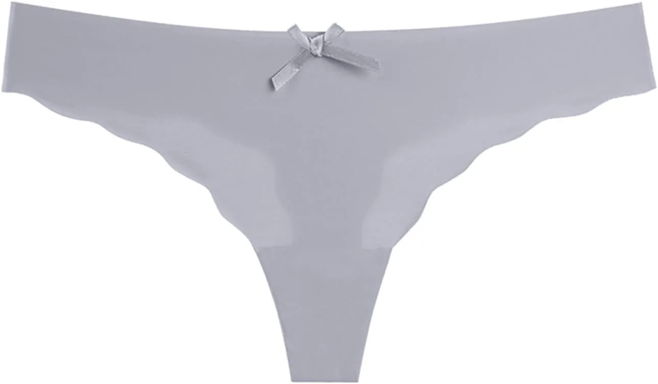 Sexy Underwear for Women Ice Silk Thong Sheer Lace No Line Breathable Design Low Rise Seductive Style Panties