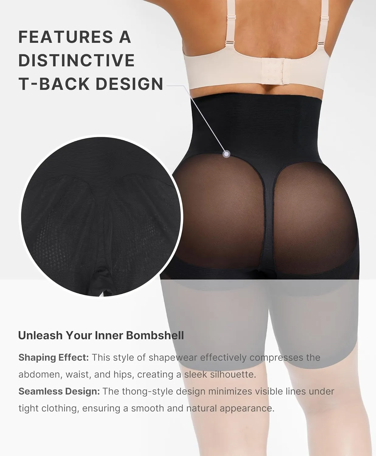 SHAPELLX Butt Lifting Shorts Shapewear Tummy Control High Waist Shaping Cincher Girdle Womens Body Shaper Panties