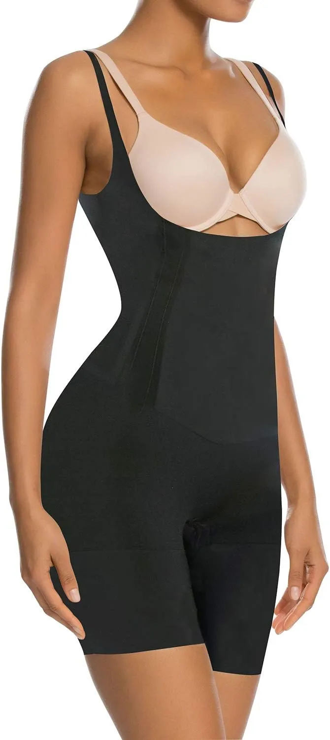SHAPERX Shapewear for Women Tummy Control Open Bust Thigh Slimmer Body Shaper