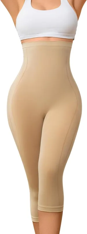 Shapewear Tummy Control Body Shaper High Waisted Butt Lifting Panties Thigh Slimmer Capri Leggings