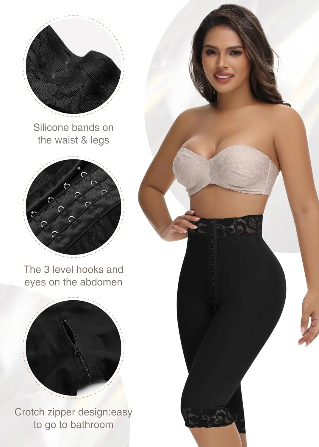 SHAPSHE Shapewear Tummy Control Shorts High Waist Body Shaper Girdle Seamless Butt Lifter Fajas Thigh Slimmer Pants