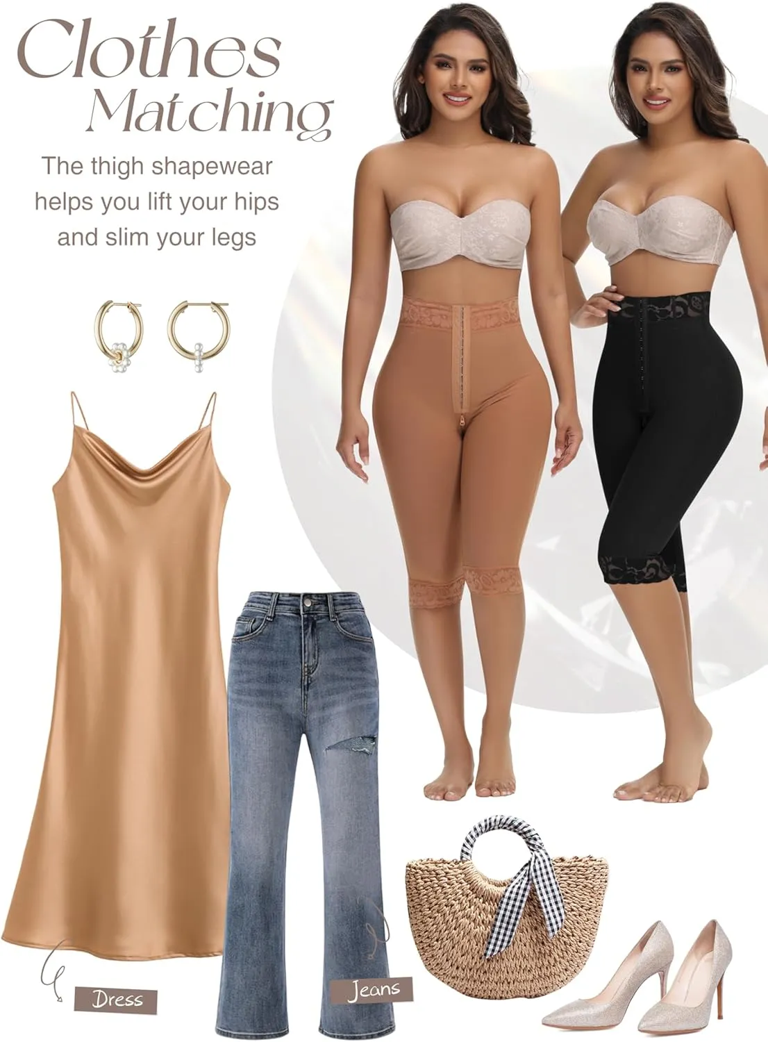 SHAPSHE Shapewear Tummy Control Shorts High Waist Body Shaper Girdle Seamless Butt Lifter Fajas Thigh Slimmer Pants