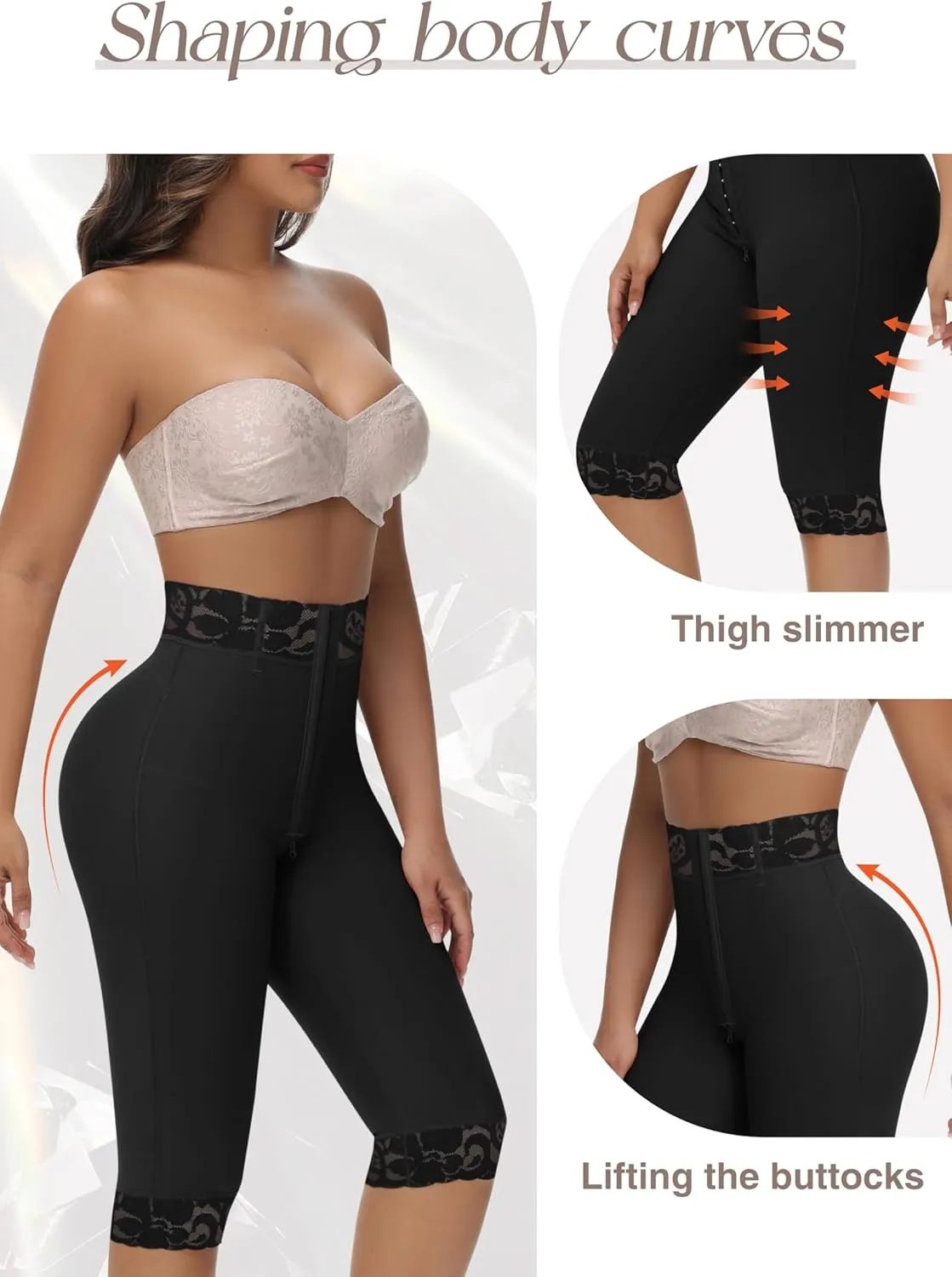SHAPSHE Shapewear Tummy Control Shorts High Waist Body Shaper Girdle Seamless Butt Lifter Fajas Thigh Slimmer Pants