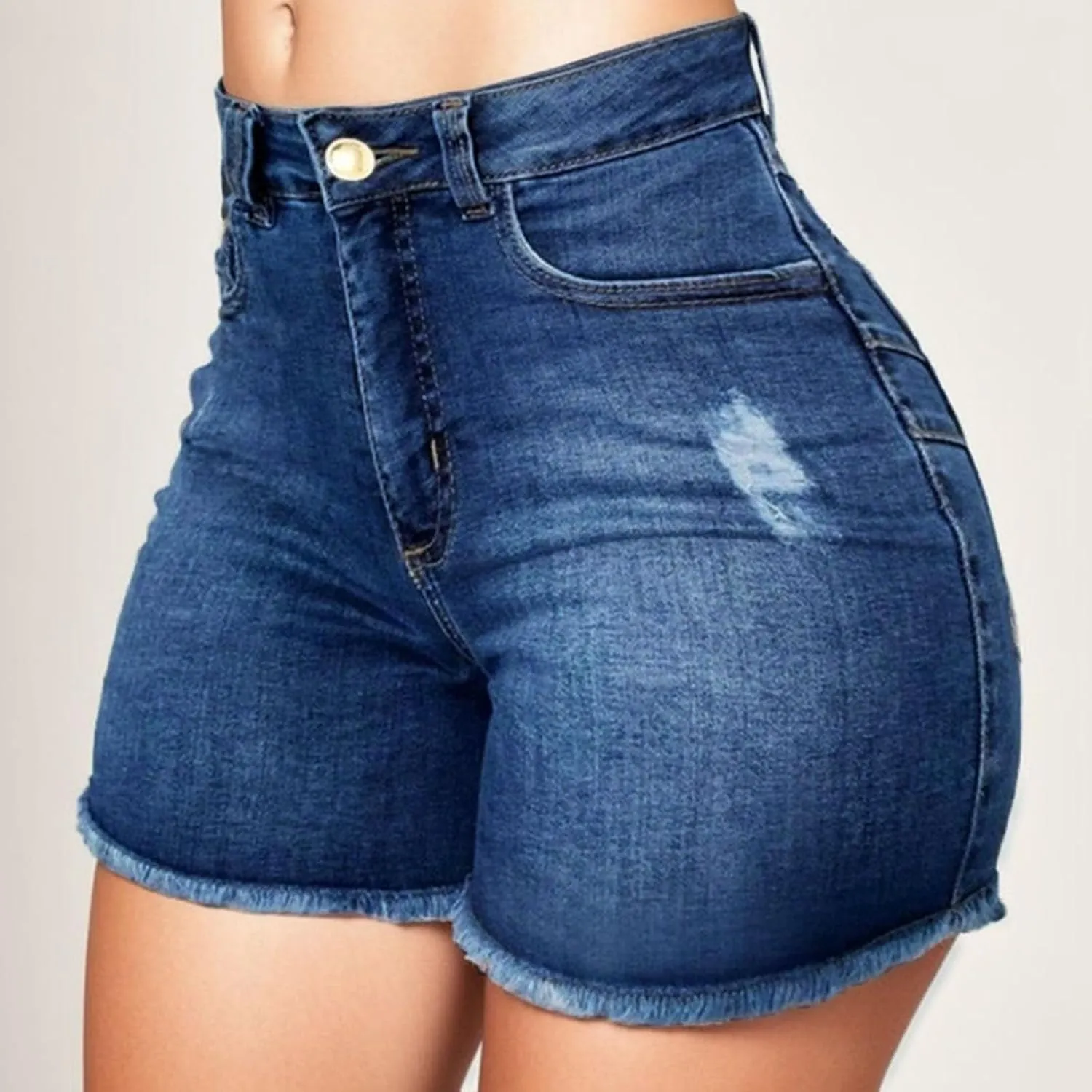 Shorts for Women Jeans Womens High Waisted Stretchy Beach Vacation Fashion Outfits Trendy Plus Size 100% Denim Pants