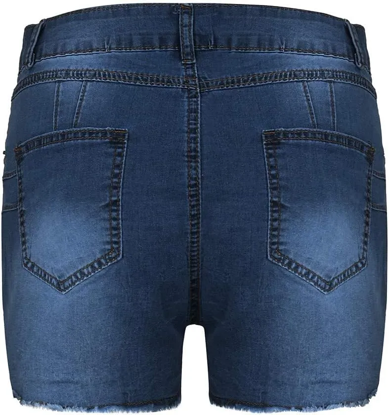 Shorts for Women Jeans Womens High Waisted Stretchy Beach Vacation Fashion Outfits Trendy Plus Size 100% Denim Pants