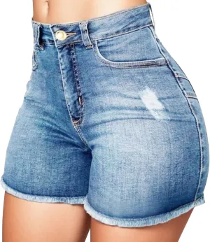Shorts for Women Jeans Womens High Waisted Stretchy Beach Vacation Fashion Outfits Trendy Plus Size 100% Denim Pants
