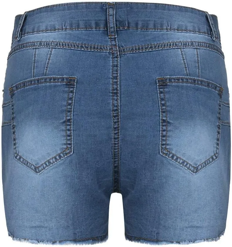 Shorts for Women Jeans Womens High Waisted Stretchy Beach Vacation Fashion Outfits Trendy Plus Size 100% Denim Pants