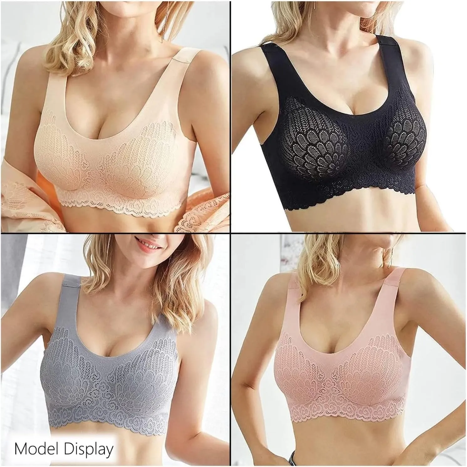 Sport Bras for Women 2025 No Underwire Sleep Push up Plus Size High Support Breathable Full Coverage Wireless Bra