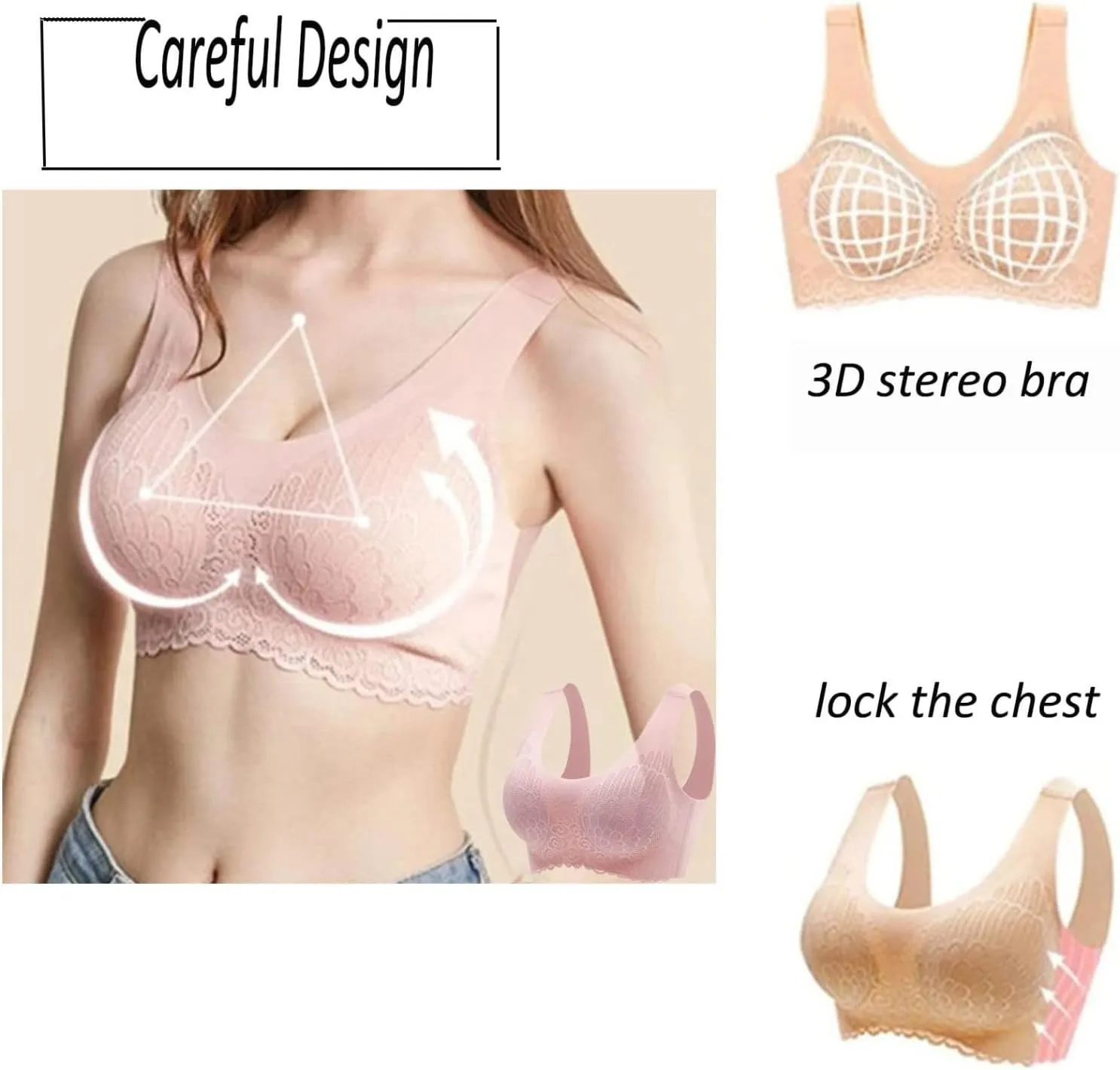 Sport Bras for Women 2025 No Underwire Sleep Push up Plus Size High Support Breathable Full Coverage Wireless Bra