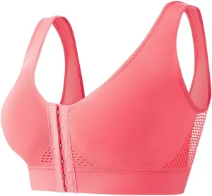 Sports Bras for Women Front Closure Comfort Yoga Tank Top Bra Breathable Stretch Support Fitness Workout Bra Plus Size