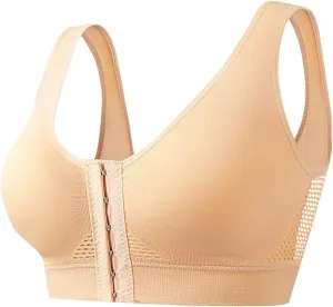 Sports Bras for Women Front Closure Comfort Yoga Tank Top Bra Breathable Stretch Support Fitness Workout Bra Plus Size