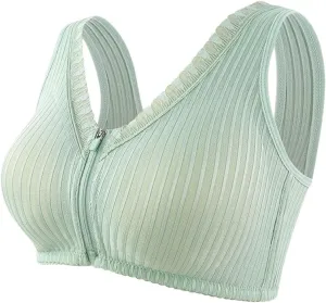 Sports Bras for Women Front Zip Lift Comfort Gym Yoga Tank Top Bra Lightweight Breathable Support Fitness Workout Bra