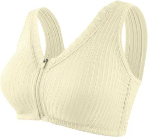 Sports Bras for Women Front Zip Lift Comfort Gym Yoga Tank Top Bra Lightweight Breathable Support Fitness Workout Bra