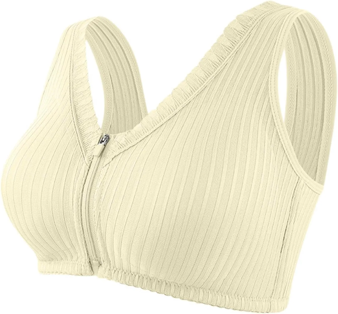 Sports Bras for Women Front Zip Lift Comfort Gym Yoga Tank Top Bra Lightweight Breathable Support Fitness Workout Bra