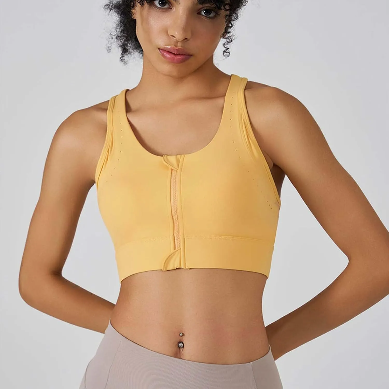 Sports Bras for Women Front Zipper High Support Breathable Bralette Stretch Quick Dry Workout Gym Fitness Yoga Bras