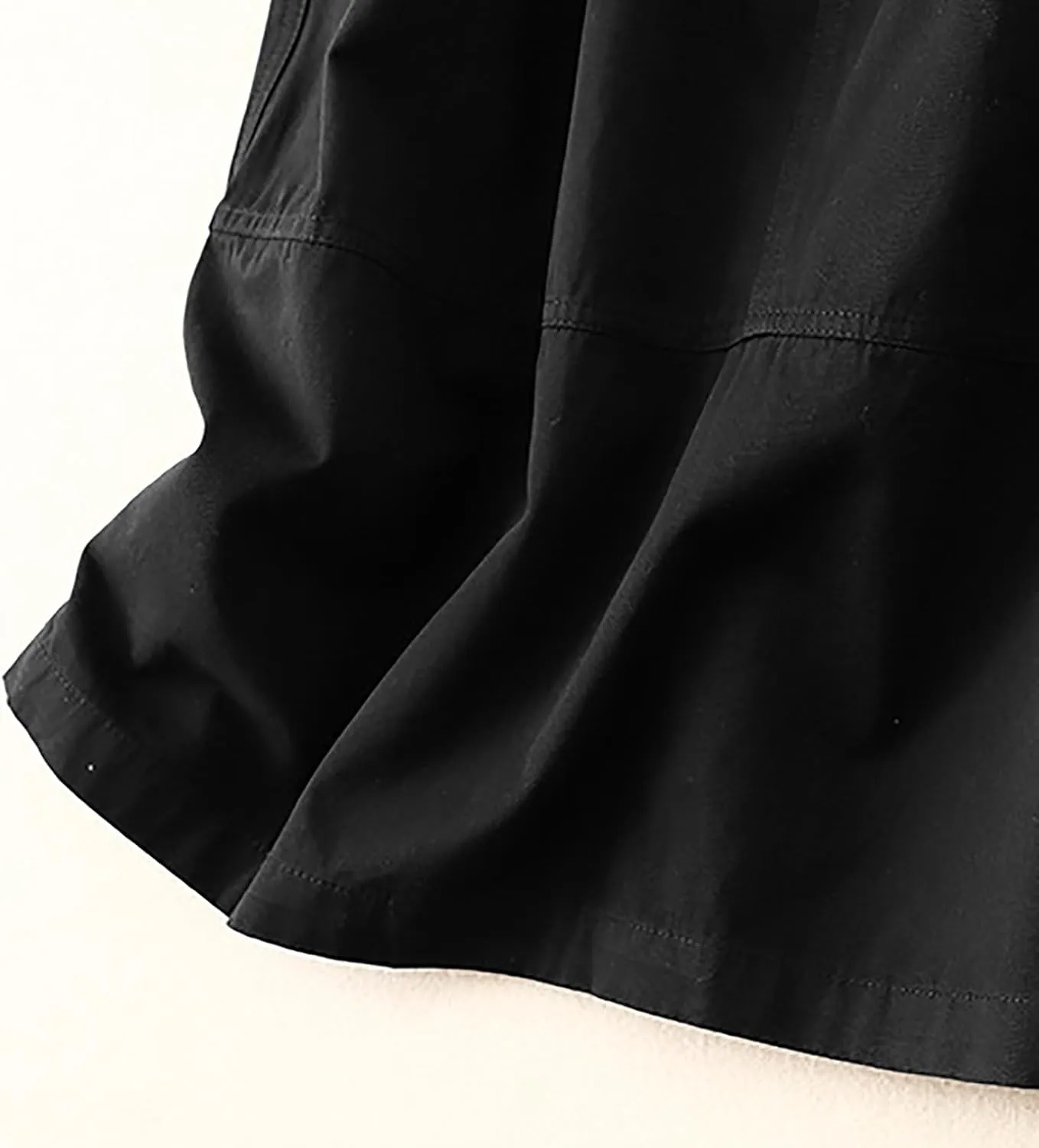 Summer A Line Midi Skirt for Women Solid Elastic High Waisted Button Skorts Casual Fashion Loose Soft A Line Skirts