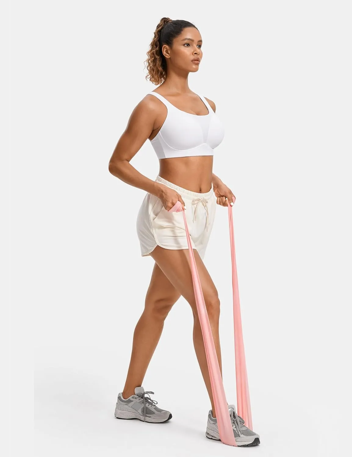 SYROKAN High Impact Sports Bras for Women High Support Front Mesh Panel Running Padded Wireless Bra