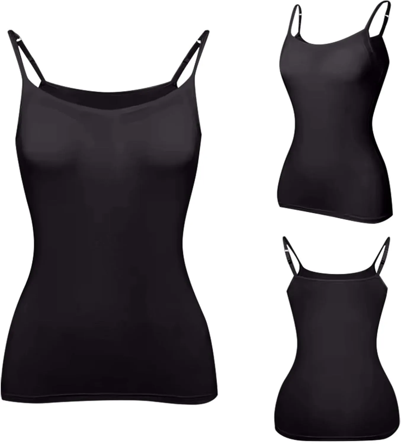 Tank Tops for Women Modal Spaghetti Strap Summer Camisole Workout Sports Cute Cami Undershirt with Built in Bras