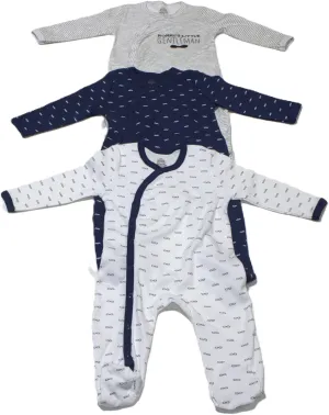 Toddler/baby 3 Pcs Cotton Baby Foot Rompers Cover, Baby Pajamas Newborn Rompers With Feet Covers