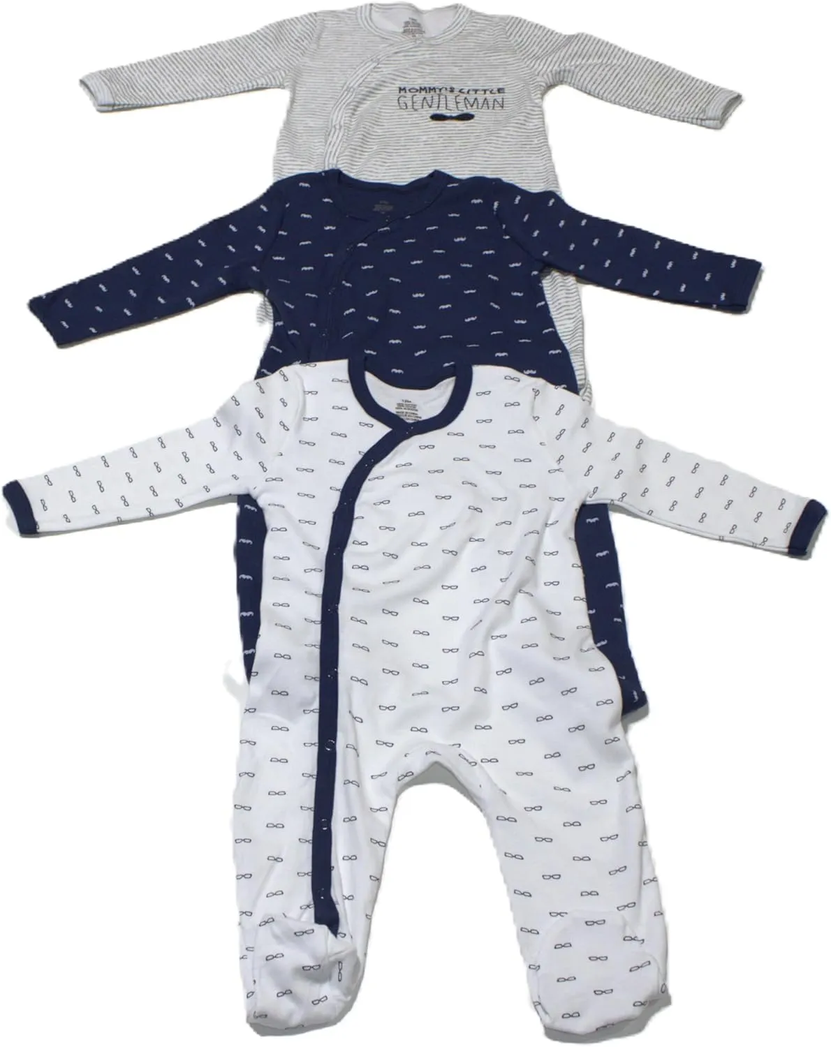 Toddler/baby 3 Pcs Cotton Baby Foot Rompers Cover, Baby Pajamas Newborn Rompers With Feet Covers