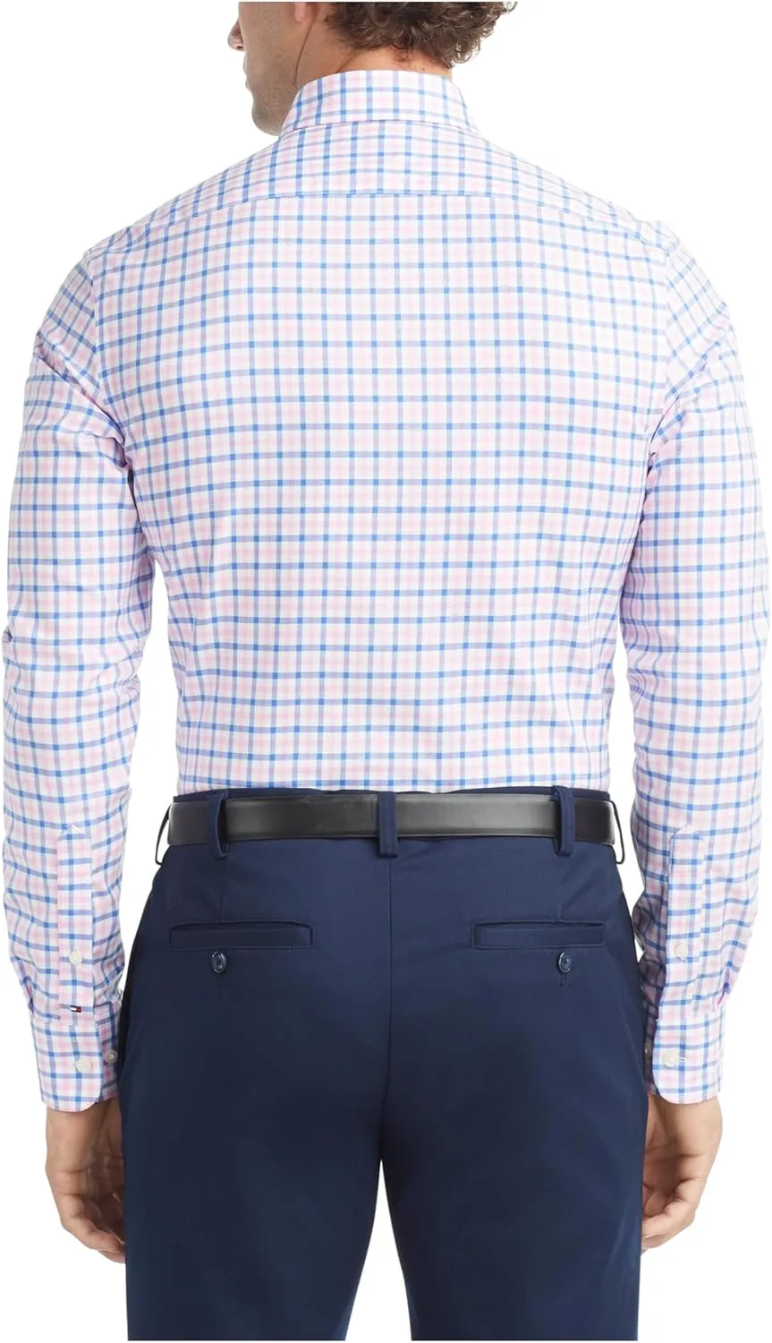 Tommy Hilfiger Men's Dress Shirt Slim Fit Stretch Oxford