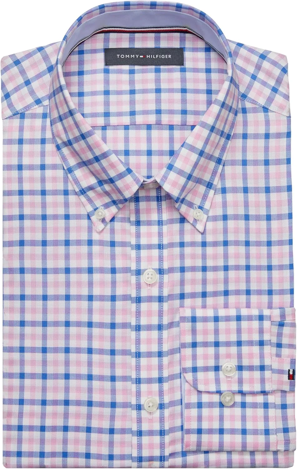 Tommy Hilfiger Men's Dress Shirt Slim Fit Stretch Oxford