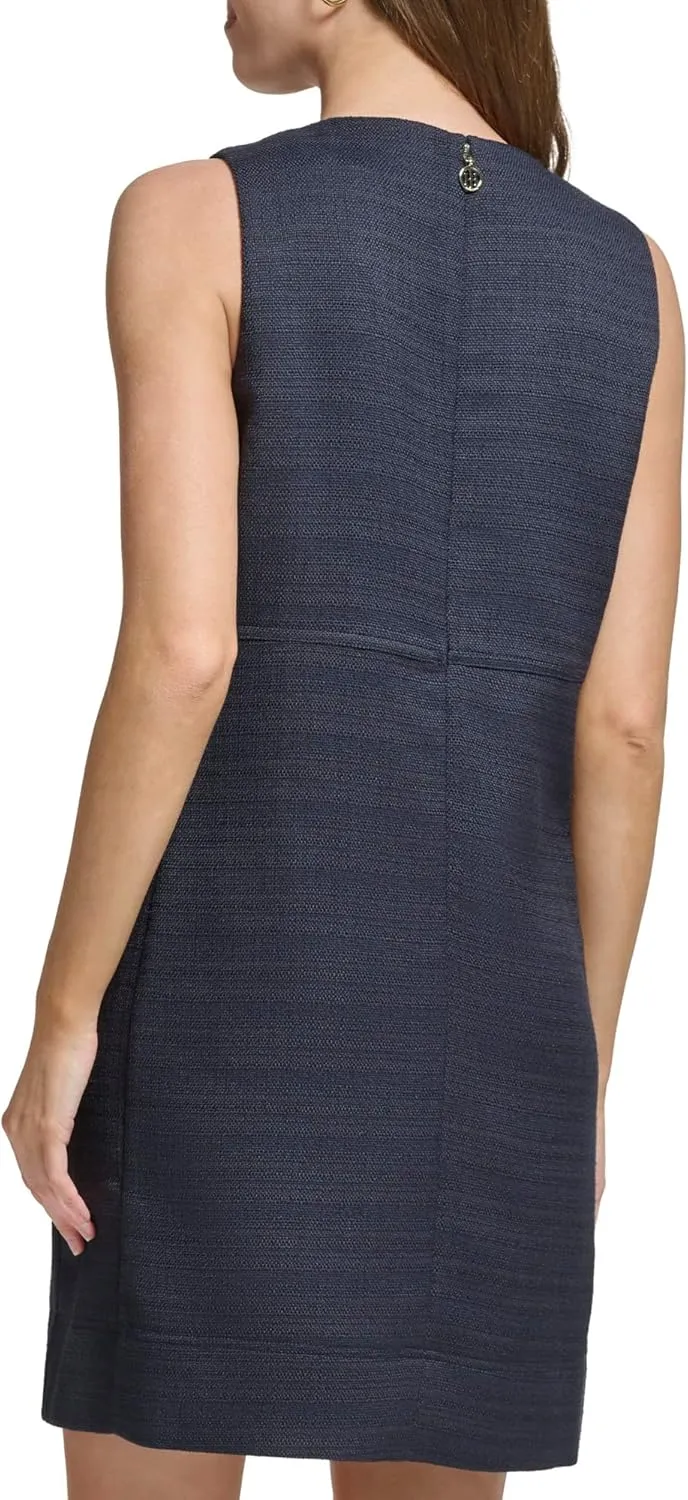 Tommy Hilfiger Women's Hopsack Weave A-line Dress