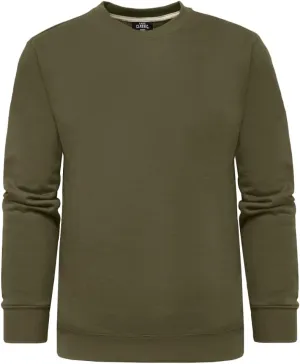 True Classic Men's Fleece Crewneck French Terry Pullover Sweatshirt, Classic Crewneck Cotton-Blend Sweater Essentials for Men