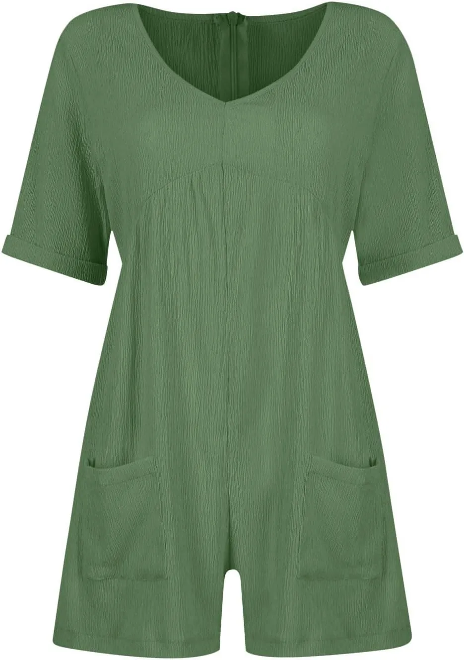 Tshirt Rompers for Women Baggy Short Sleeve Romper Onesie Jumpers Comfy Linen Beach Travel Vacation Shorts Jumpsuit