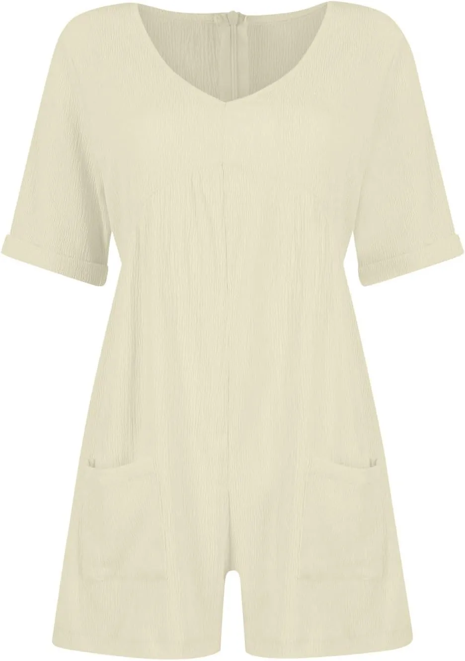 Tshirt Rompers for Women Baggy Short Sleeve Romper Onesie Jumpers Comfy Linen Beach Travel Vacation Shorts Jumpsuit
