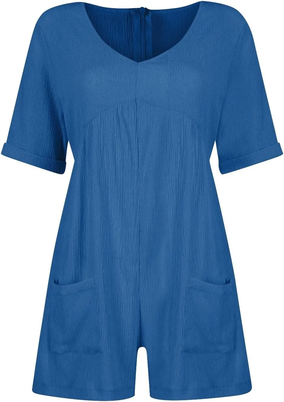 Tshirt Rompers for Women Baggy Short Sleeve Romper Onesie Jumpers Comfy Linen Beach Travel Vacation Shorts Jumpsuit