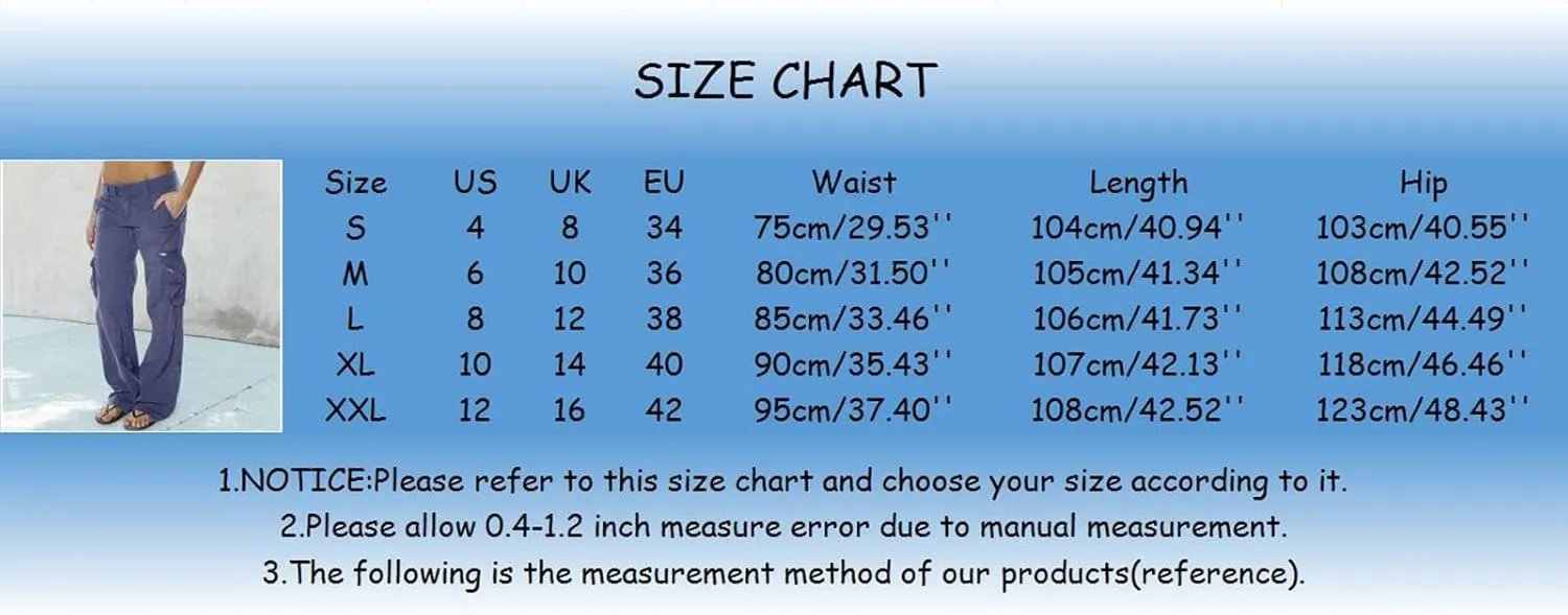 Twill Tactical Active Cargo Pant with Multi Pockets for Women Casual Loose Zip Straight Leg Combat Military Trousers