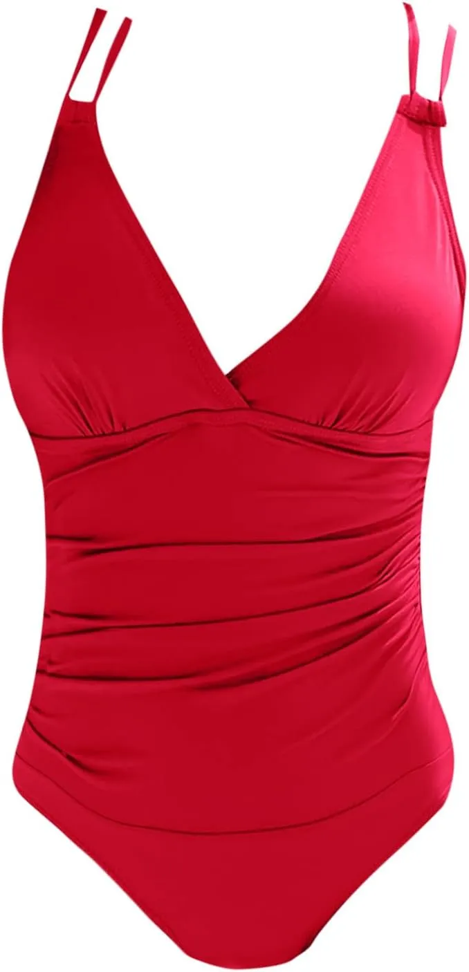 Women 1 Piece Swimwear Sexy Swimsuit Push Up High Waisted Bathing Suit Training Swimwear Vintage Swimsuit for