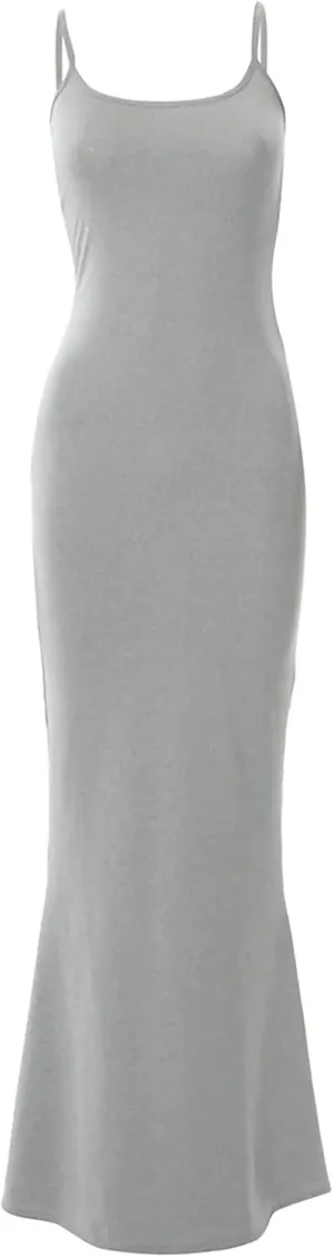 Women Bodycon Maxi Slip Dress Summer Sleeveless Strappy Backless Evening Party Long Dress