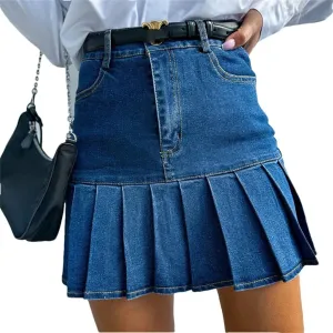 Women Gothic Light Skirts High Waist Pleated Elegant A Line Dress