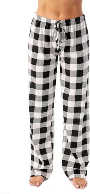 Women Plaid Printed Pants Full Length Long Trousers Sports Pants Business Casual Trousers