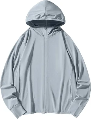Women UPF 50  UV Sun Protection Jacket Soft Smooth Fast Dry Running Shirts Rash Guard Shirt Hooded with Pockets