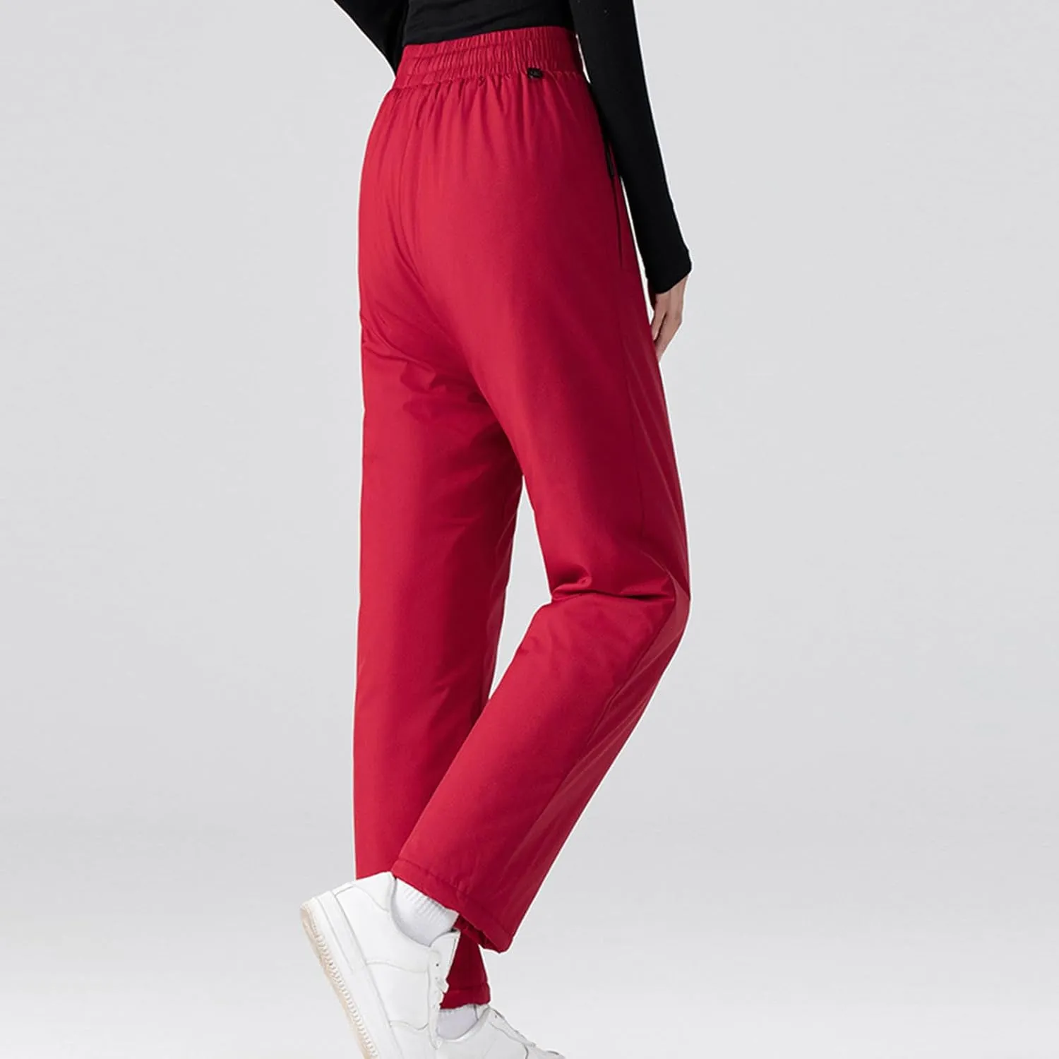 Women Winter Warm Sweatpant Casual Solid Sherpa Lined Athletic Pants Fleece Lined Athletic Jogger Pant with Pockets